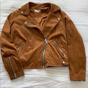 Loft - Brown Suede Motor Jacket